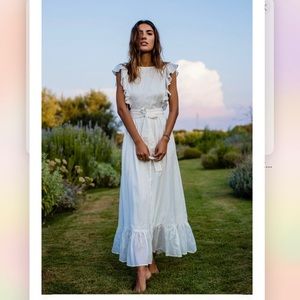 Majorelle Mistwood White Midi Wrap Dress